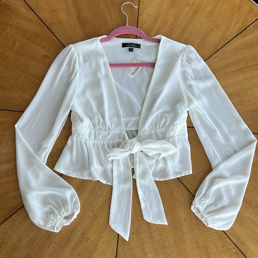 NWT White Sheer Blouse